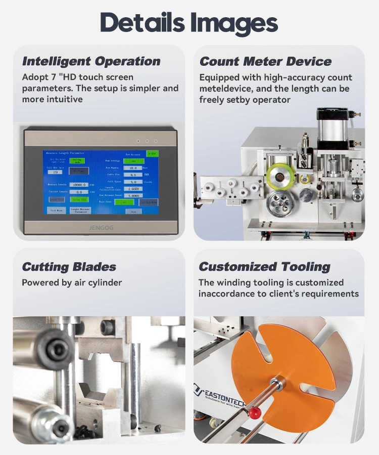 Cable Cutting Coiling Tying Bundle with Meter Counting Automatic Wire Cable Cutting Winding Binding Machine